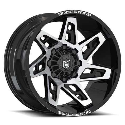 Ds653 Gloss Black W Cnc Milled Accents Dropstar Off Road Wheels No