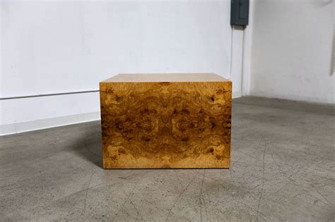 Large Burl Wood Cube By Milo Baughman For Sale At 1stdibs