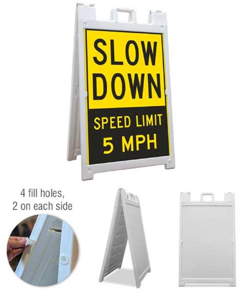 Slow Down Speed Limit 5 Mph A Frame Sign Save 10 Instantly