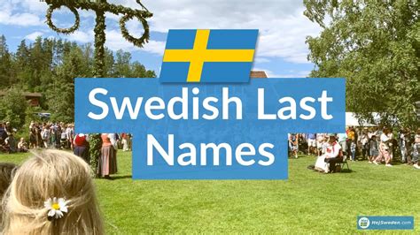 Top 10 Common Swedish Last Namessurnames Youtube