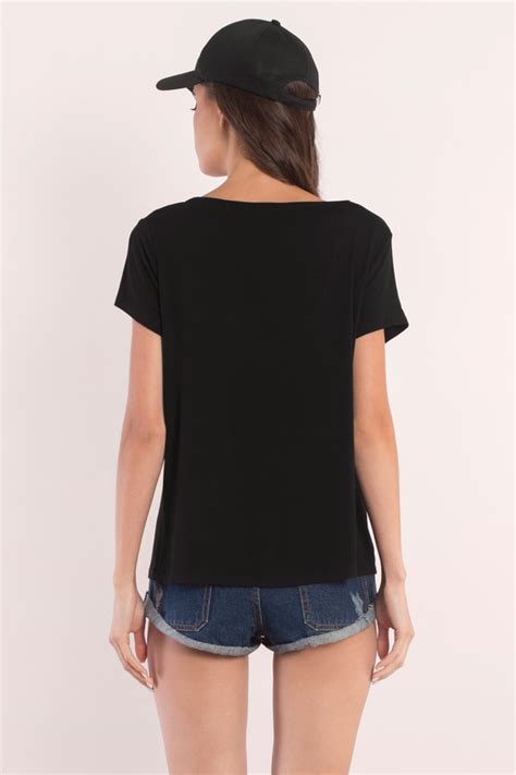 There's a subtle difference between libraries and frameworks. Take Me Back Strappy T-Shirt in Black - $46 | Tobi US