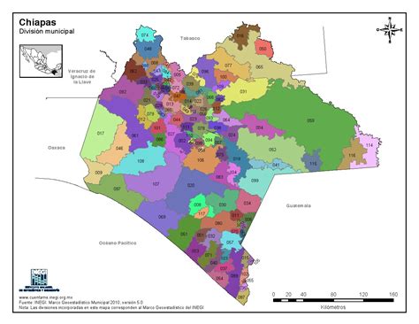 Mapa Para Imprimir De Chiapas Mapa En Color De Los Municipios De