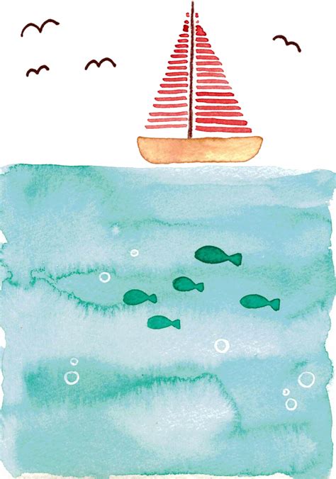 Aquarell | 2020 | Rosanna Mestice Watercolor Ocean, Watercolor