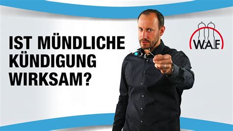 Grundsätzlich lassen sich diese bei einer kündigung durch den arbeitgeber immer in drei kategorien einteilen: Ist eine mündliche Kündigung wirksam? - YouTube