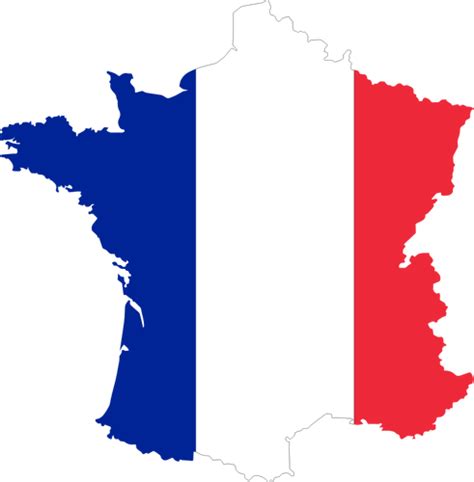 Frankreich Flagge Karte Public Domain Vektoren