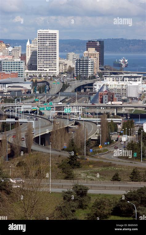 Downtown Tacoma Washington Skyline Stock Photo Alamy