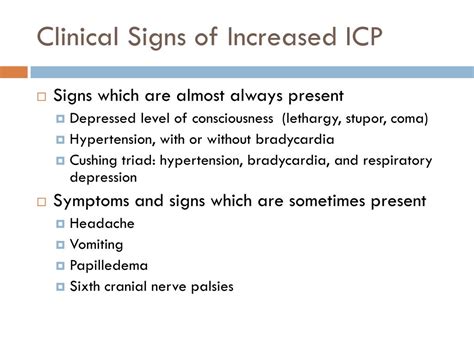 Ppt Critical Care Management Of Increase Intracranial Pressure