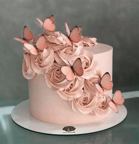 Pink Butterfly Birthday Cake In 2021 Butterfly Birthday Cakes Cute