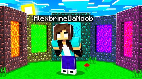 Noob Girl Finds 9 New Portals In Minecraft Youtube