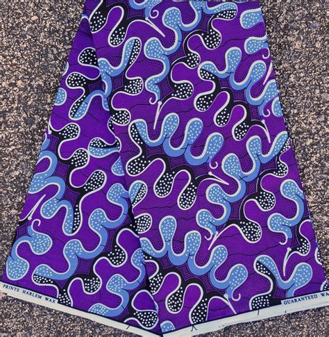 Purple And Blue African Print Fabric 529
