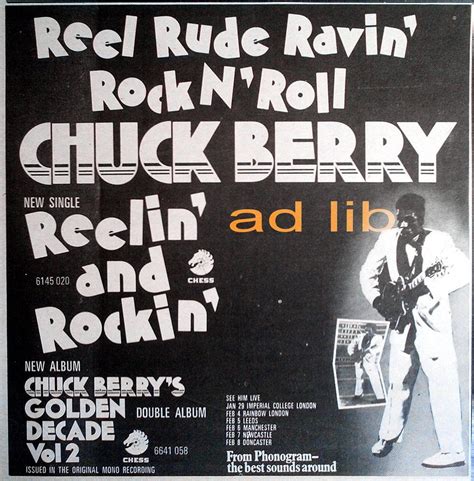 Chuck Berry Reelinand Rockin Uk Tour Jan Fe K P P