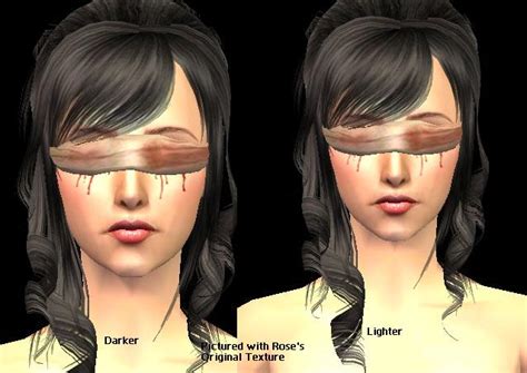 Mod The Sims Fixed Ouch Blindfold Recolors Tears Of Blood In