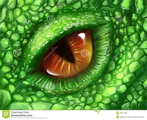 Eye Green Dragon Hand Drawn Skin Fantasy Creature Digital Art 40517038