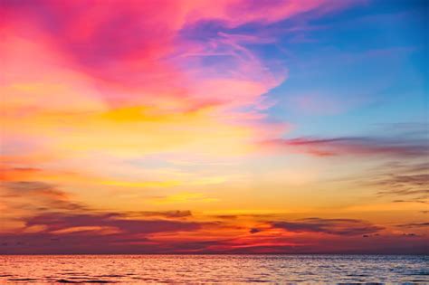 Tropical Colorful Dramatic Sunset In Thailand Stock Photo Download Image Now Istock