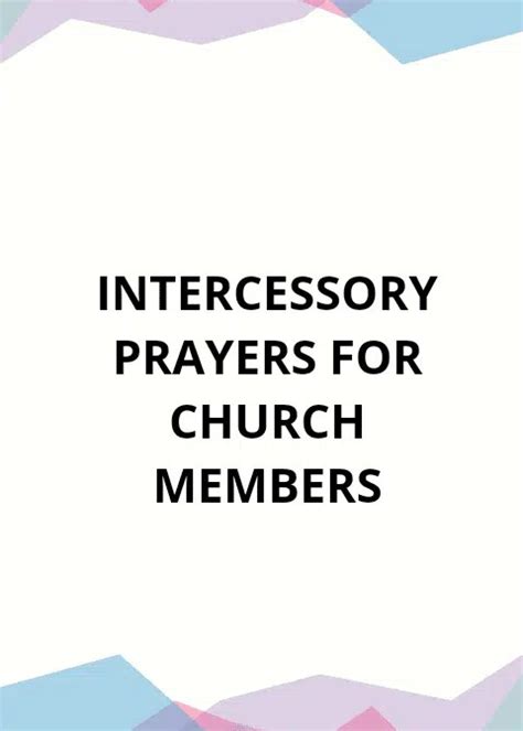 40 Intercessory Prayer For Church Members Everyday Prayer Guide