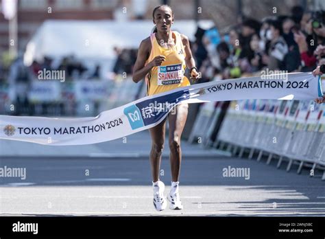 march 3 2024 tokyo japan amane beriso shankule of ethiopia wins the third place of women s