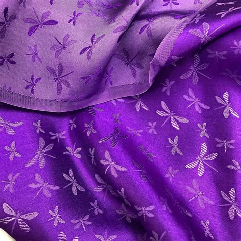 Pure Mulberry Silk Fabric By The Yard Purple Silk With Etsy