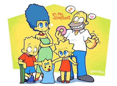 Homer Simpson Bart Simpson Lisa Simpson Marge Simpson And Maggie Simpson The Simpsons