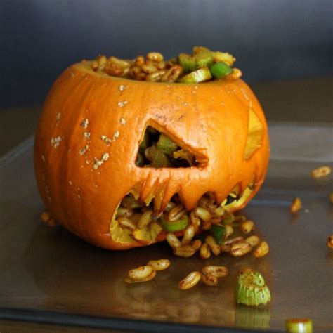 Halloween Pumpkin Bowls With Maggots And Vomit Amanda Nicole Smith