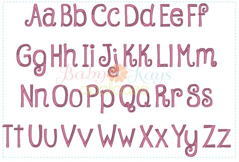 Baby Kays Appliques Betty Font 1 15 2 25 3 Bx 500