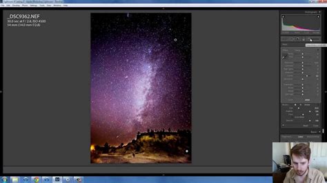 Photo Editing Milky Way Galaxy Lightroom 4 Youtube