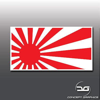 Jdm Rising Sun Flag Japan Japanese Car Window Bumper Vinyl Decal Sticker Drift Ebay