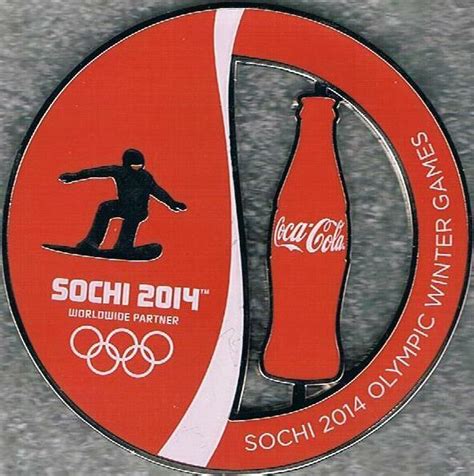 2014 Sochi Large Coca Cola Bottle Olympic Snowboarding Games Mark Sponsor Pin Ebay