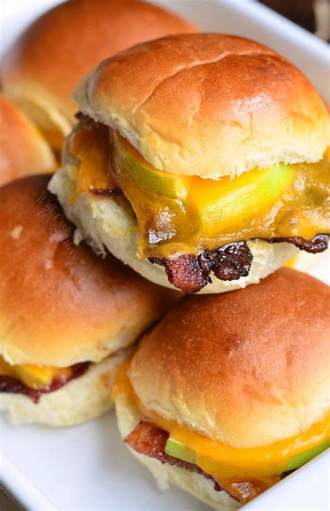 Apple Bacon Cheddar Baked Sliders Will Cook For Smiles
