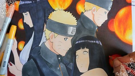 Speed Drawing Naruto And Hinata Naruto The Last Youtube