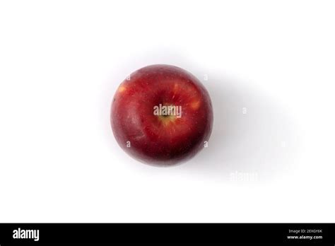 One Red Apple Isolated On White Background Stock Photo Alamy