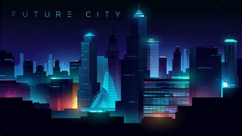 Neon Futuristic City In 2021 Futuristic City Night City Dark
