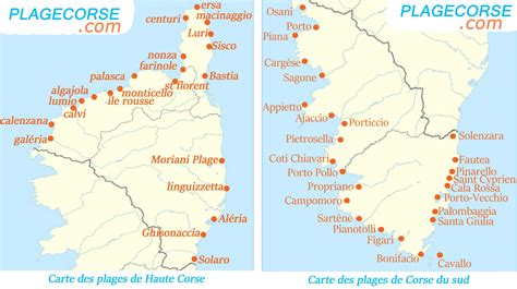 Carte Détaillée Des Plus Beaux Endroits De Corse