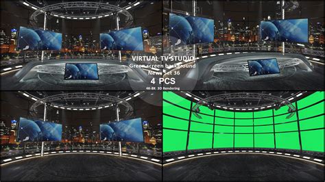 Artstation Virtual Tv Studio Sets Collection Vol 14 4 Pcs Design