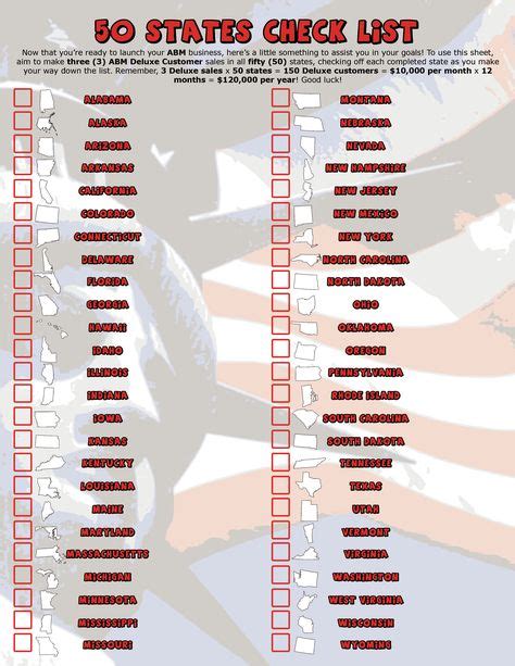 Printable list of 50 states. check list printable US map with state abbreviations ...