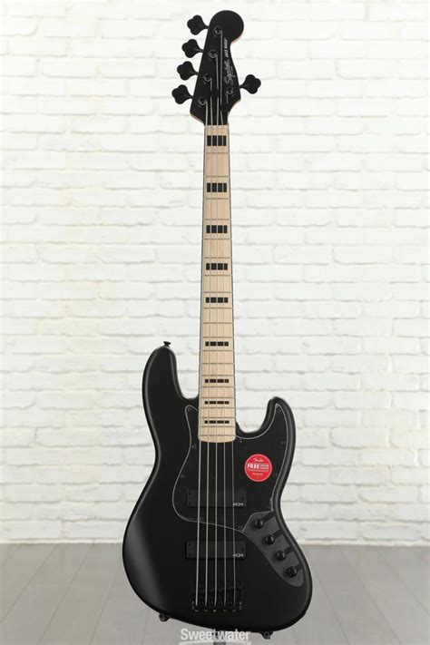 Squier Contemporary Active Jazz Bass V HH Satin Black Sweetwater