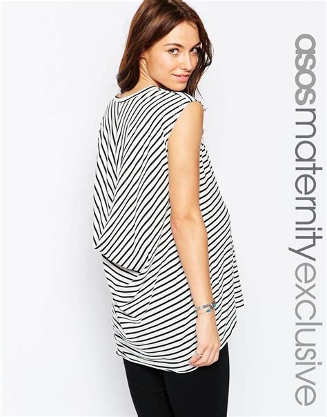 ASOS Maternity Cowl Back T Shirt In Stripe At Asos Com Latest Fashion