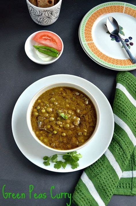 Green Peas Currygreen Peas Masala Restaurant Style Indian Food