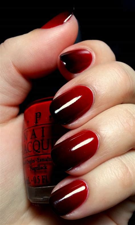 42 Popular Fall Nail Colors And Designs 2017 Red Ombre Nails Nail