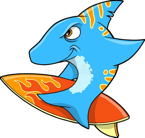 Vecteur surfant de requin illustration de vecteur. Illustration du vecteur - 9231325