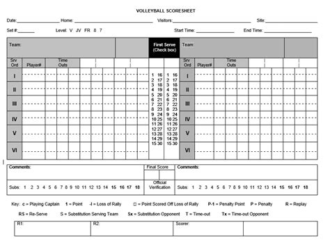 14 Free Sample Volleyball Score Sheet Templates Printable Samples