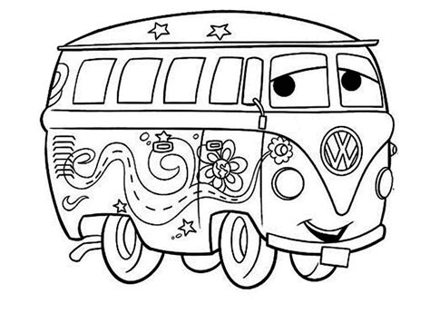 Hippie Bus Zum Ausmalen - Malvorlagen