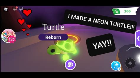 So Cute Making Neon Turtle Adopt Me Roblox Youtube