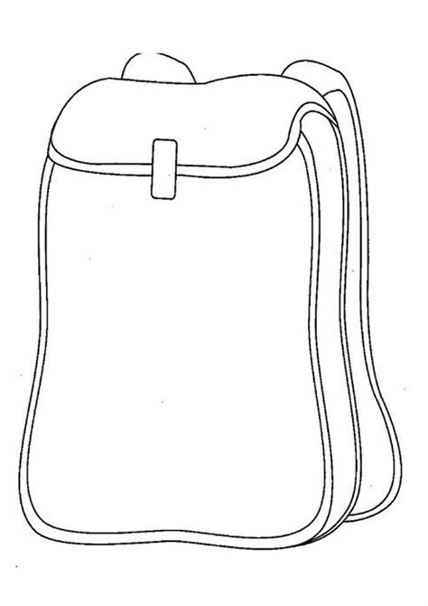 Coloring Pages Printable Backpack School Bag Coloring Page