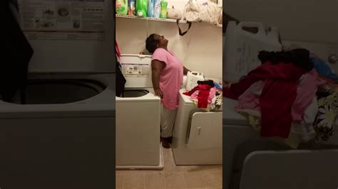 Mom Stuck In Between Washer And Dryer YouTube