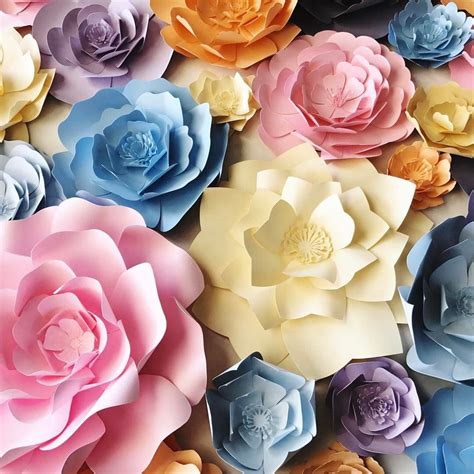 Pastel Paper Flower Backdrops For Weddings Home Decor Baby Nurseries