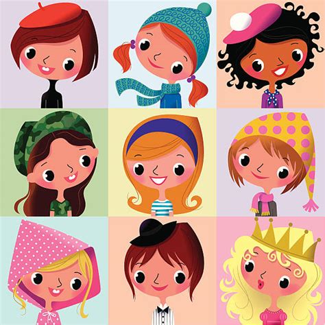 400 Beautiful Pretty Girl Long Brown Hair Cartoons Stock Illustrations Royalty Free Vector