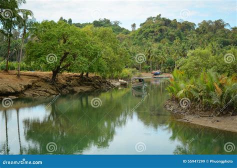Serenity river in Vietnam stock image. Image of bridge - 55947299