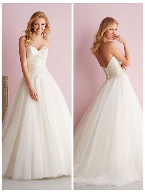 strapless sweetheart ruched bodice embroidered ball gown wedding dress 2454299 weddbook