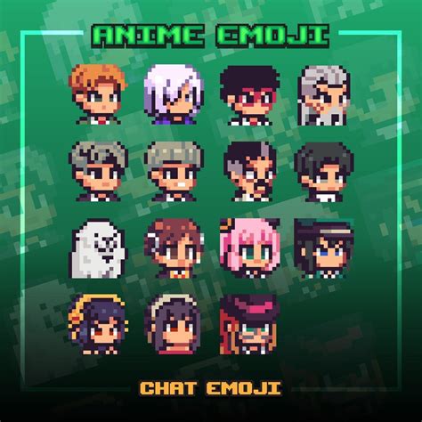 Anime Pixel Art Digital Emoji Twitch Discord And Streamer Emotes Anime