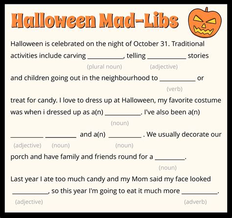 15 Best Adult Halloween Mad Libs Printable Pdf For Free At Printablee